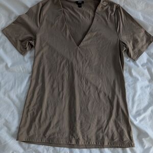 V-Neck Tan Women's Top